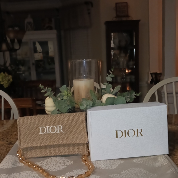 Dior NIB Beauty GWP Beige Woven Raffia Shoulder Bag - Picture 9 of 10